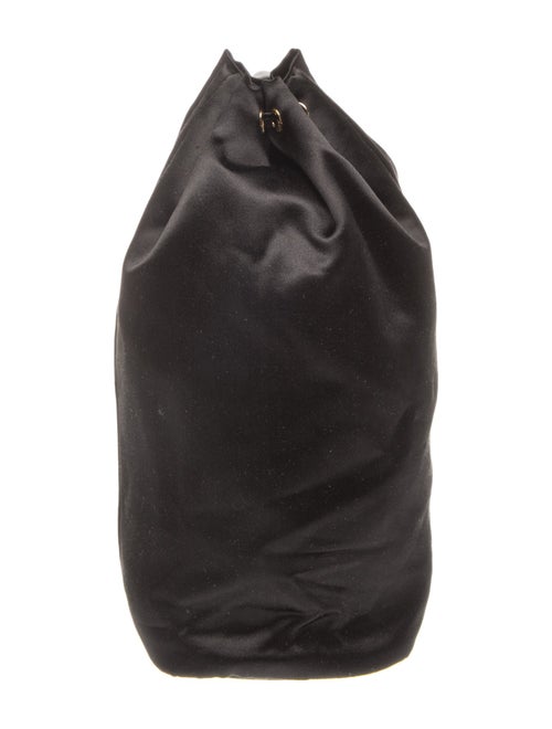 Prada Enameled Metal Triangle Bucket Bag