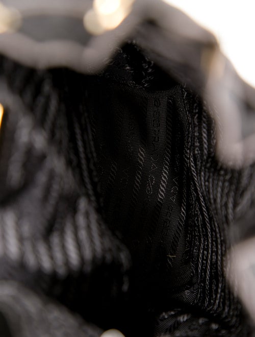 Prada Enameled Metal Triangle Bucket Bag