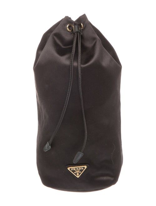 Prada Enameled Metal Triangle Bucket Bag