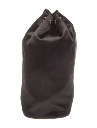 Prada Enameled Metal Triangle Bucket Bag