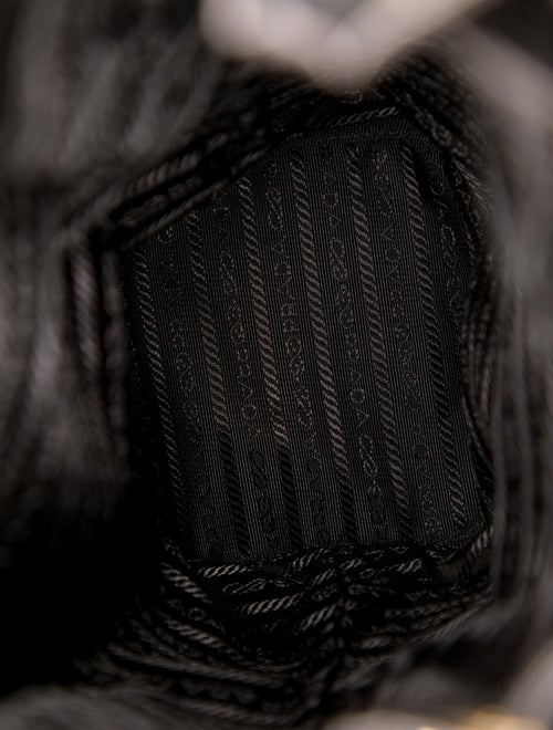 Prada Enameled Metal Triangle Bucket Bag