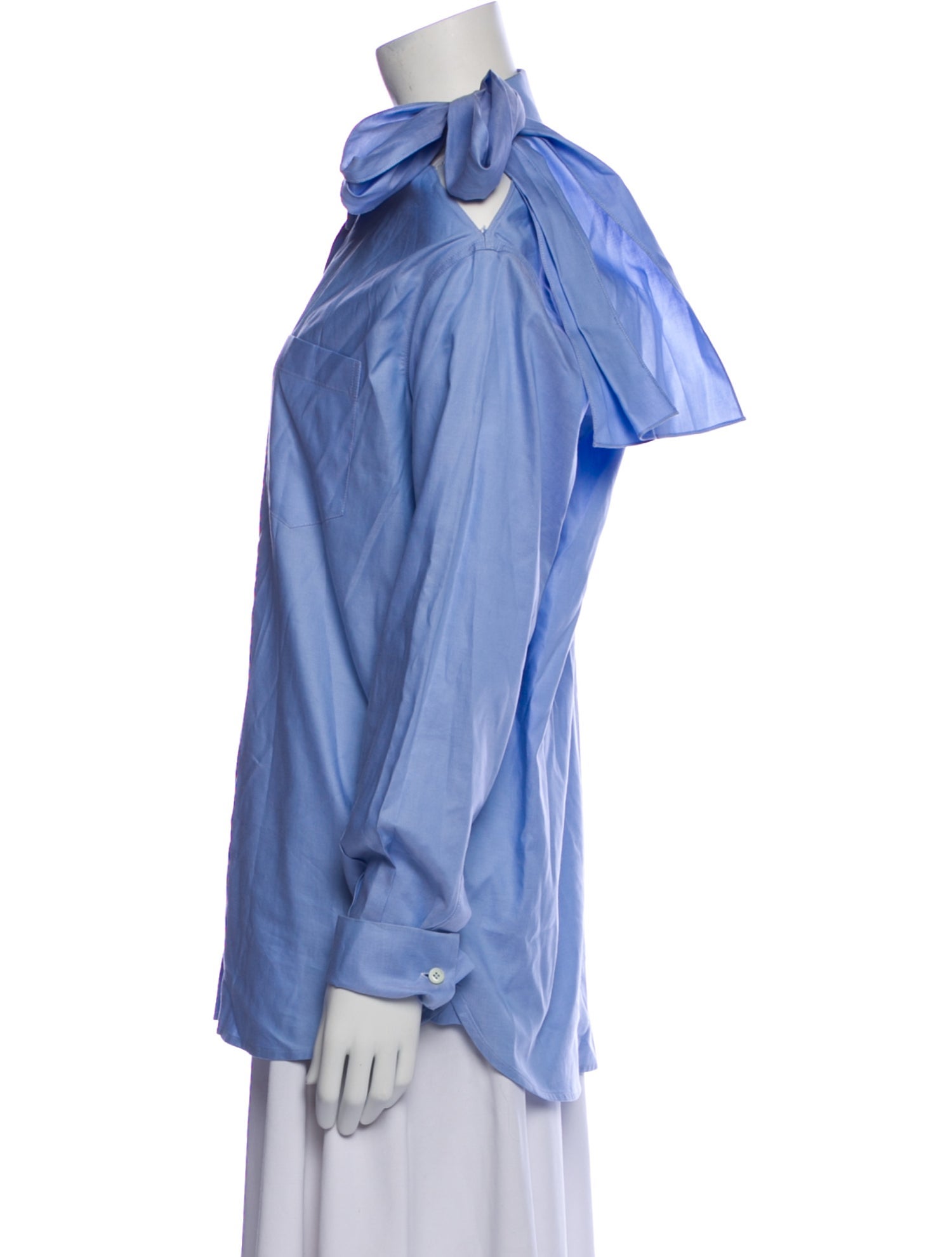 Prada 2018 Long Sleeve Button-Up Top