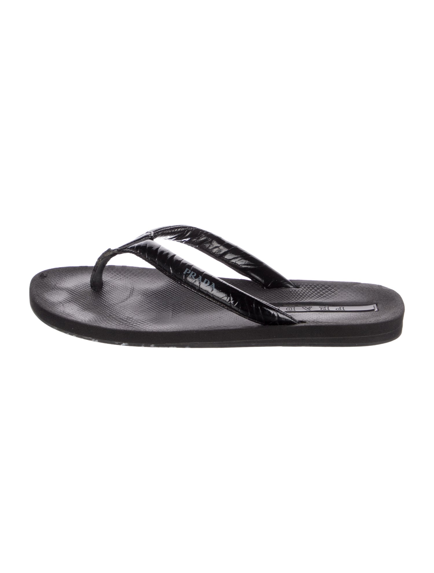 Prada Rubber Flip Flops