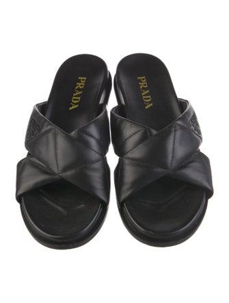 Prada Leather Slides