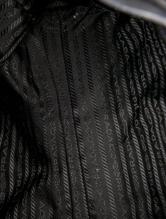 Prada Enameled Metal Triangle Buckle Bag