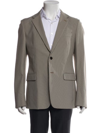 Prada 2016 Plaid Print Blazer