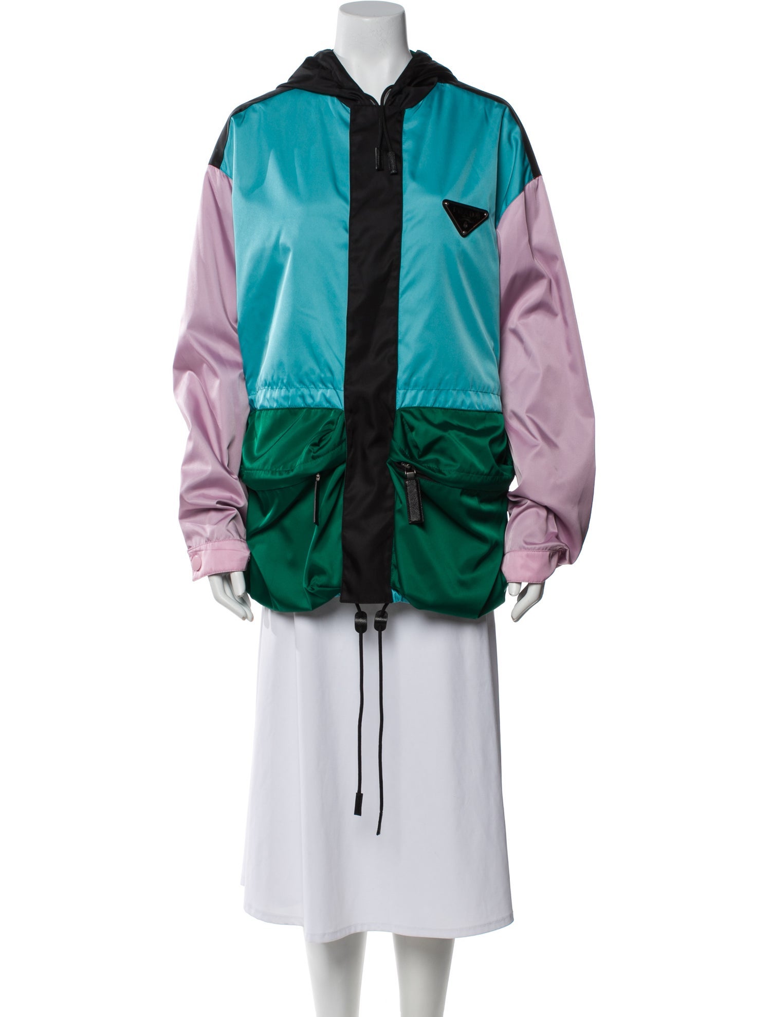 Prada 2020 Enameled Metal Triangle Utility Jacket