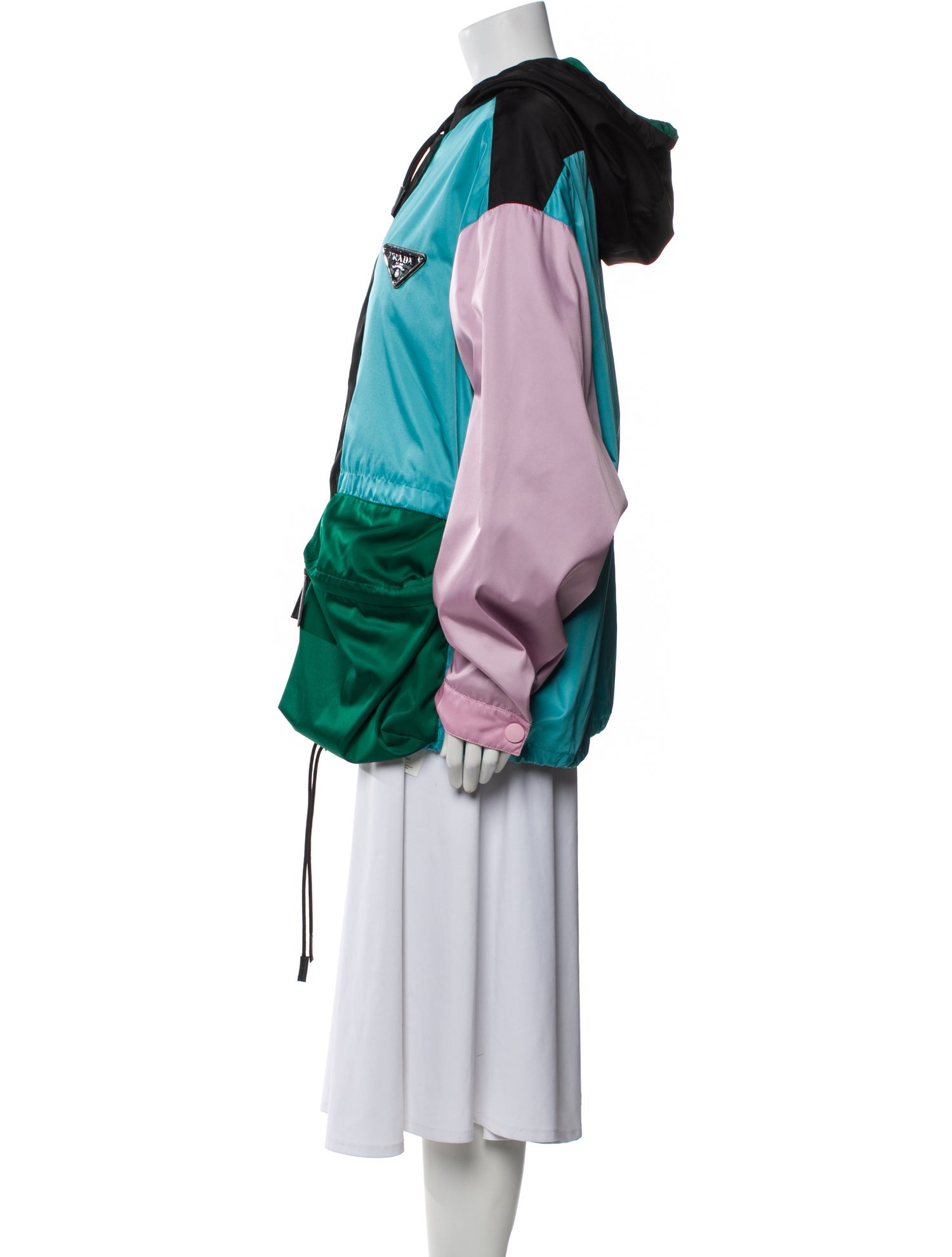 Prada 2020 Enameled Metal Triangle Utility Jacket