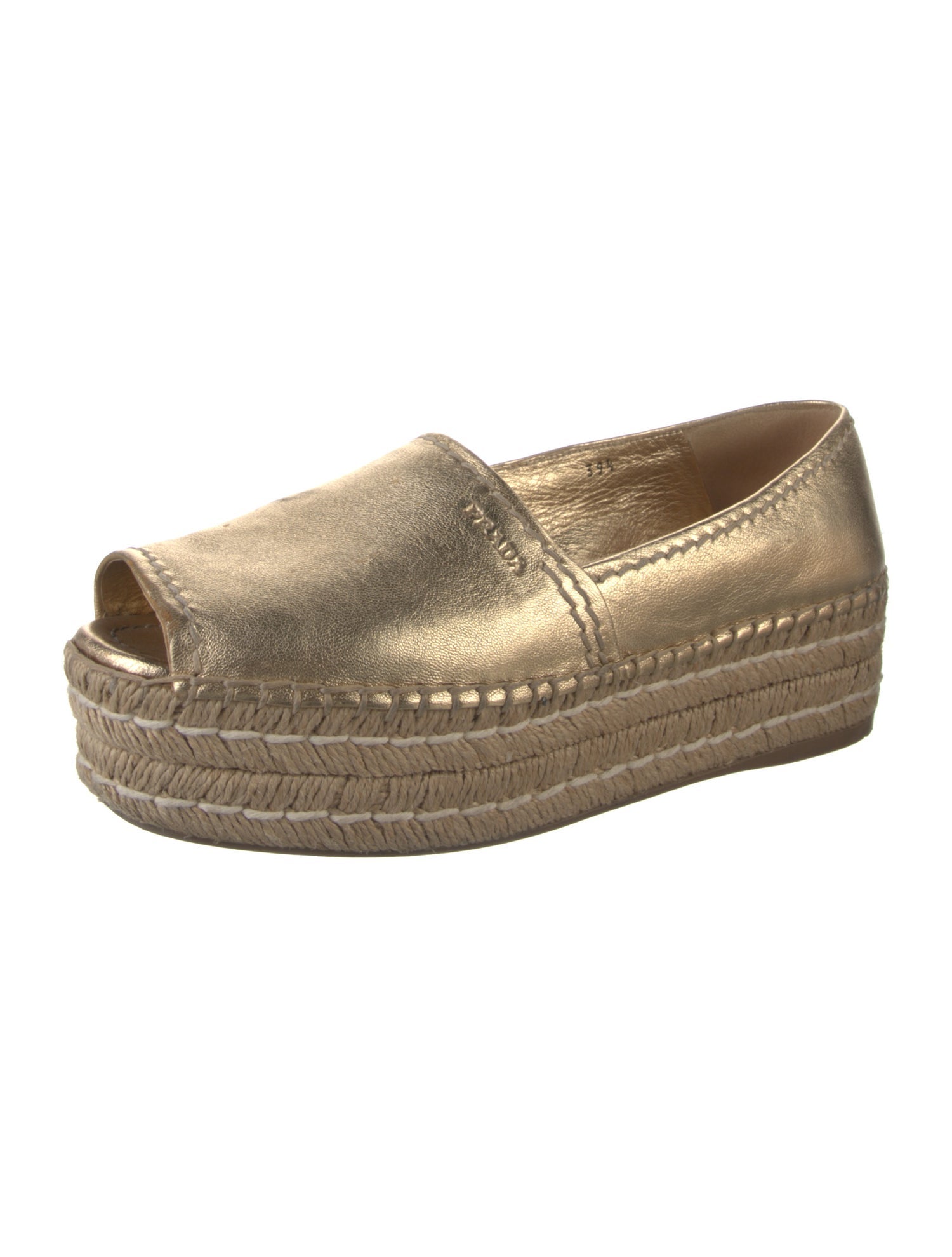 Prada Leather Espadrilles