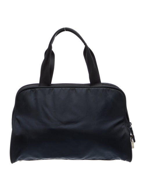 Prada Enameled Metal Triangle Top Handle Bag