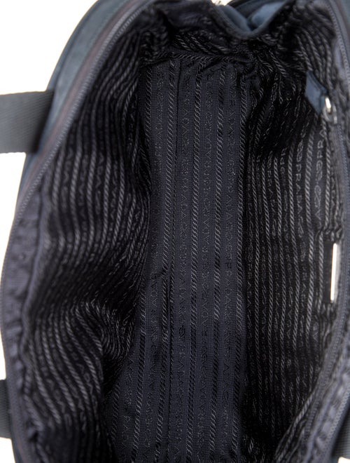 Prada Enameled Metal Triangle Top Handle Bag