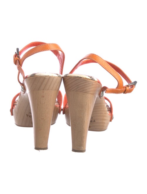 Prada Leather Printed Sandals