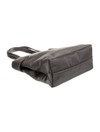 Prada Enameled Metal Triangle Top Handle Bag