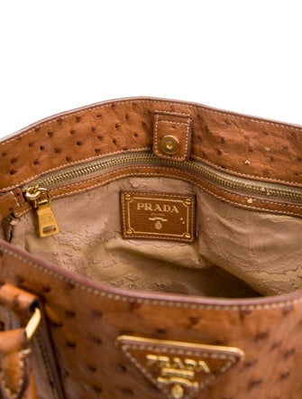 Prada Struzzo Top Handle Bag