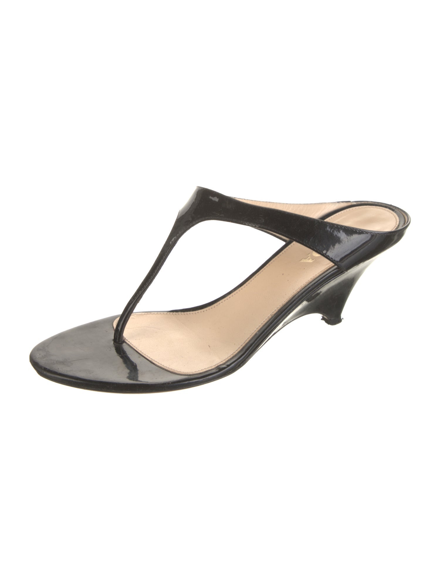 Prada Patent Leather Flip Flops