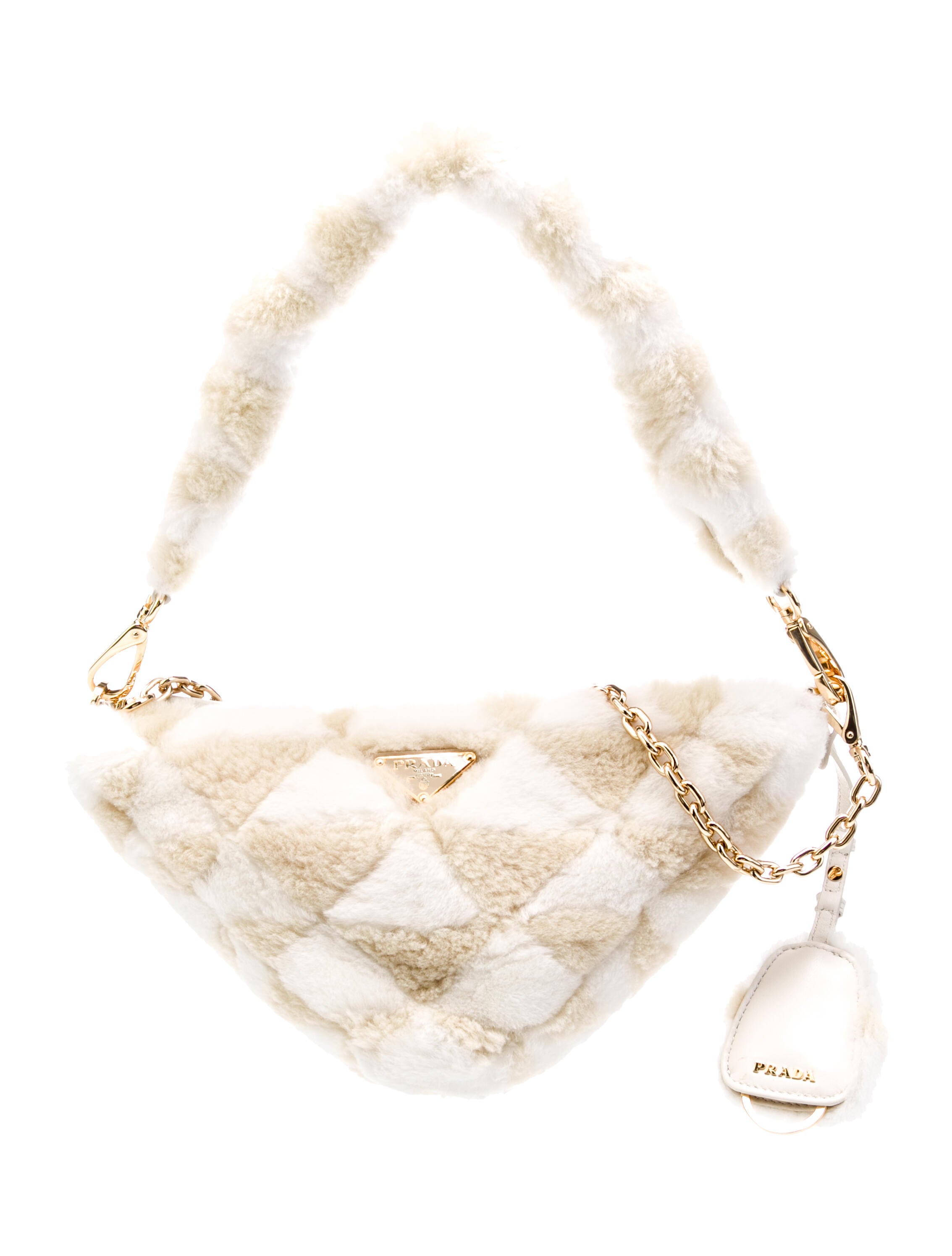 Prada Shearling Triangle Mini