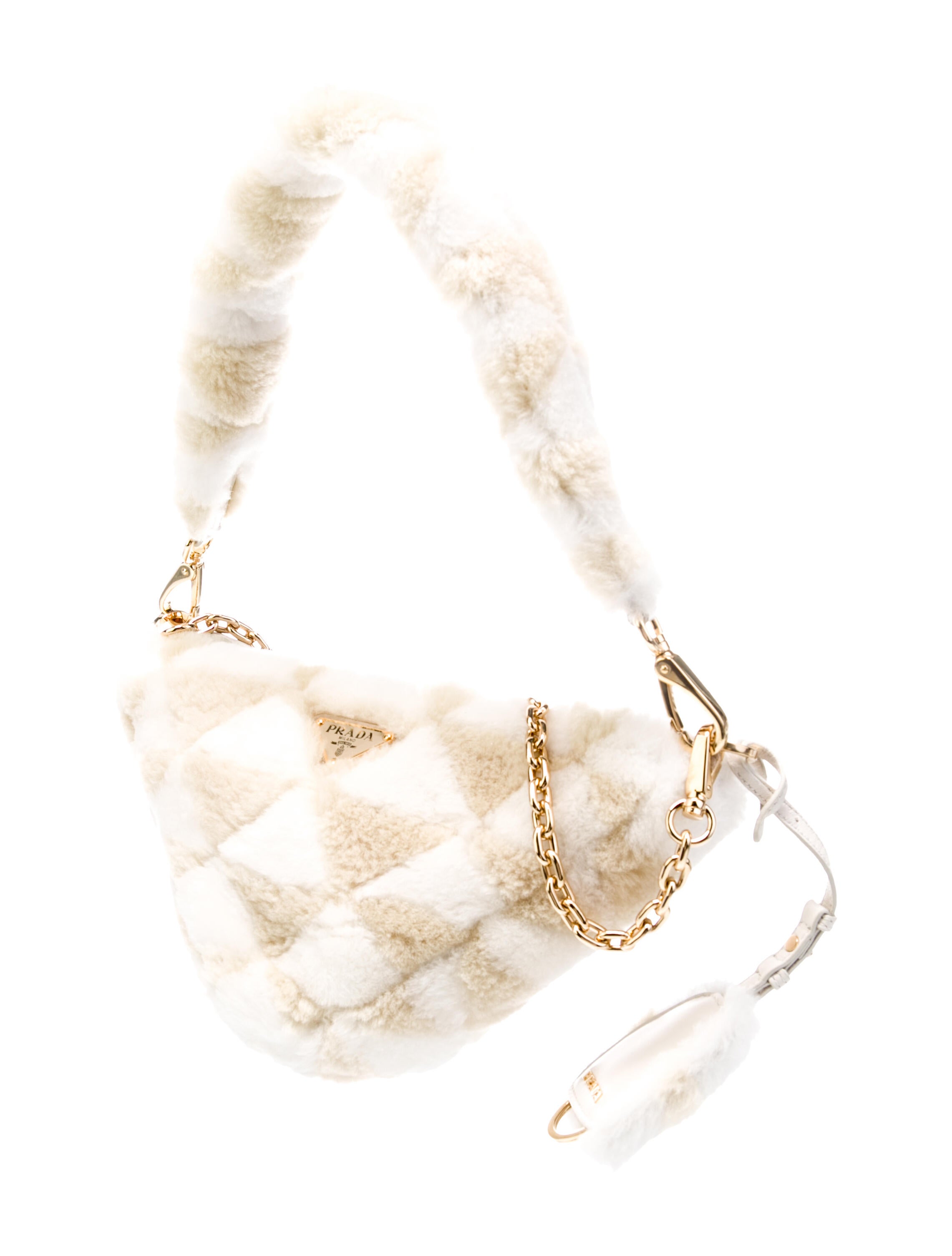 Prada Shearling Triangle Mini
