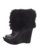 Prada Leather Fur Trim Boots