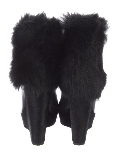 Prada Leather Fur Trim Boots