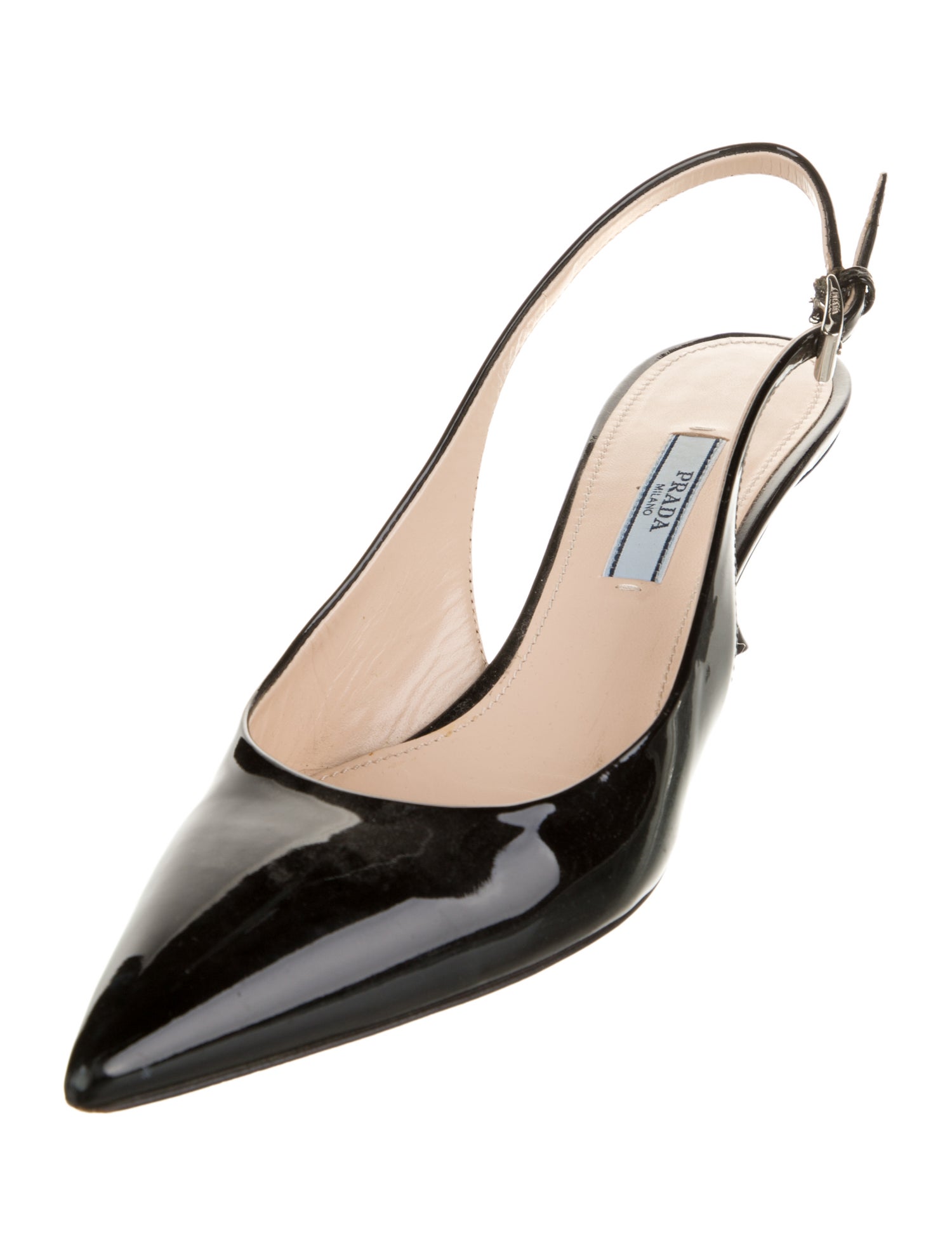 Prada Patent Leather Slingback Pumps