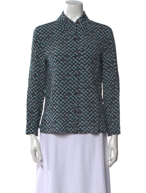 Prada 2015 Silk Button-Up Top