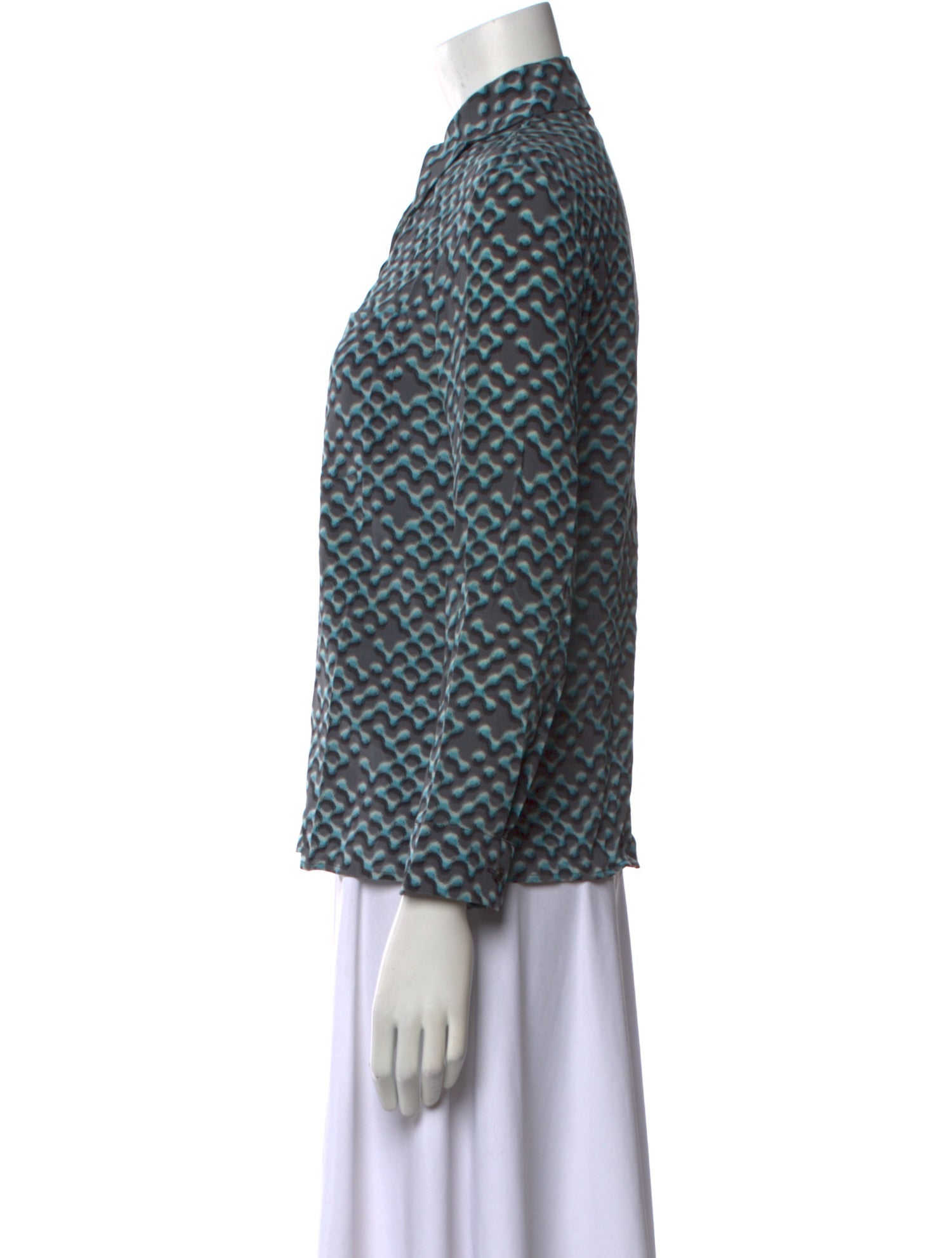 Prada 2015 Silk Button-Up Top