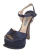 Prada Satin Cutout Accent Sandals