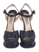 Prada Satin Cutout Accent Sandals