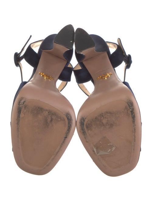 Prada Satin Cutout Accent Sandals