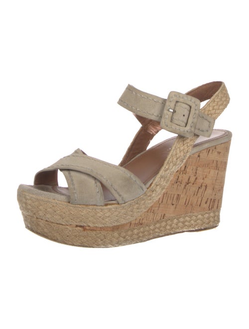 Prada Suede Whipstitch Trim Espadrilles