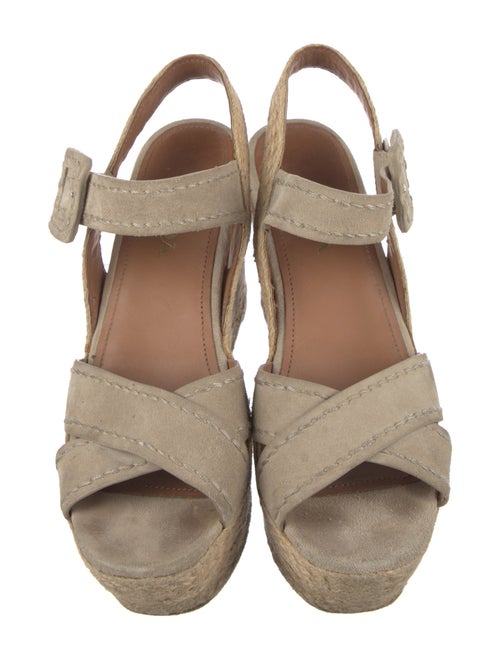 Prada Suede Whipstitch Trim Espadrilles