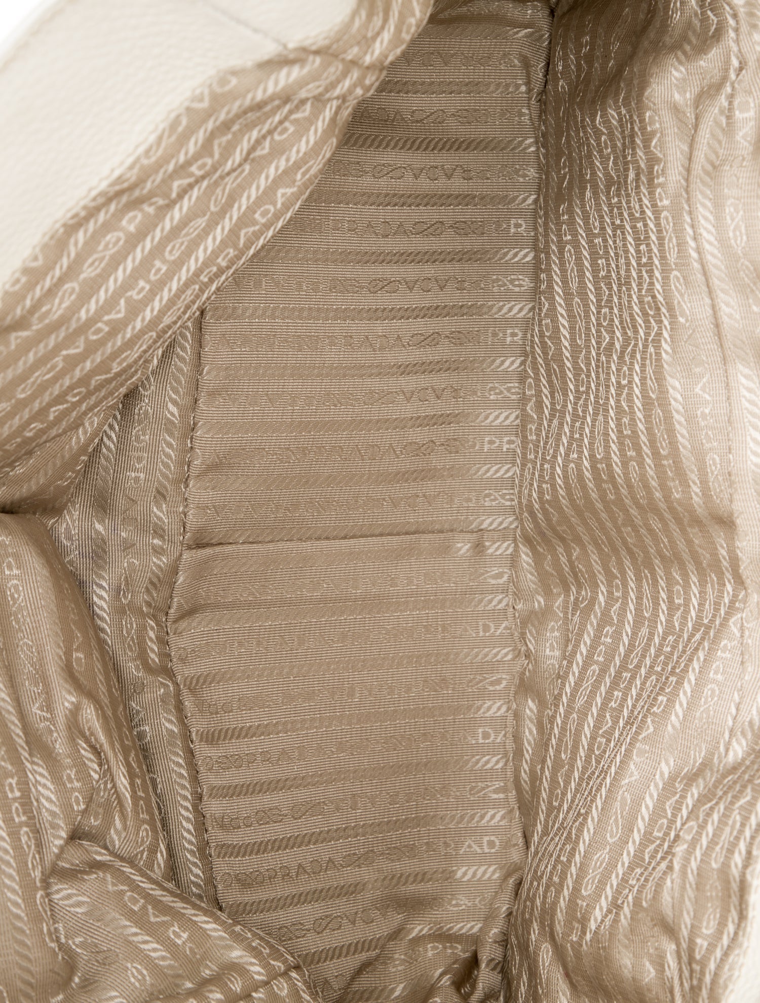 Prada Enameled Metal Triangle Daino Shoulder Bag