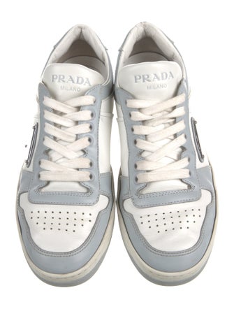 Prada Leather Colorblock Pattern Sneakers
