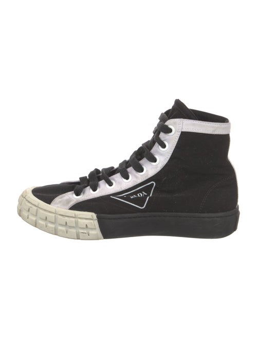 Prada Canvas Colorblock Pattern Sneakers
