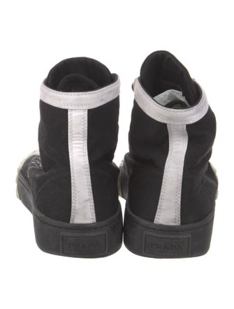 Prada Canvas Colorblock Pattern Sneakers