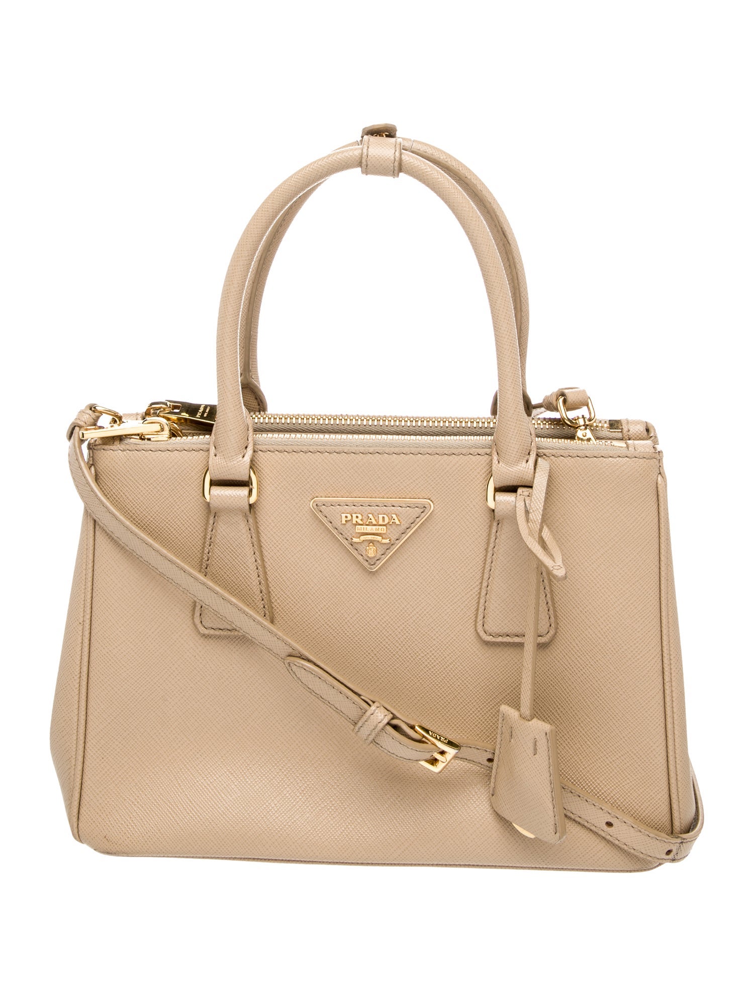 Prada Saffiano Leather Galleria Double Zip Small