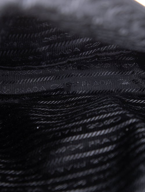 Prada Enameled Metal Triangle Backpack