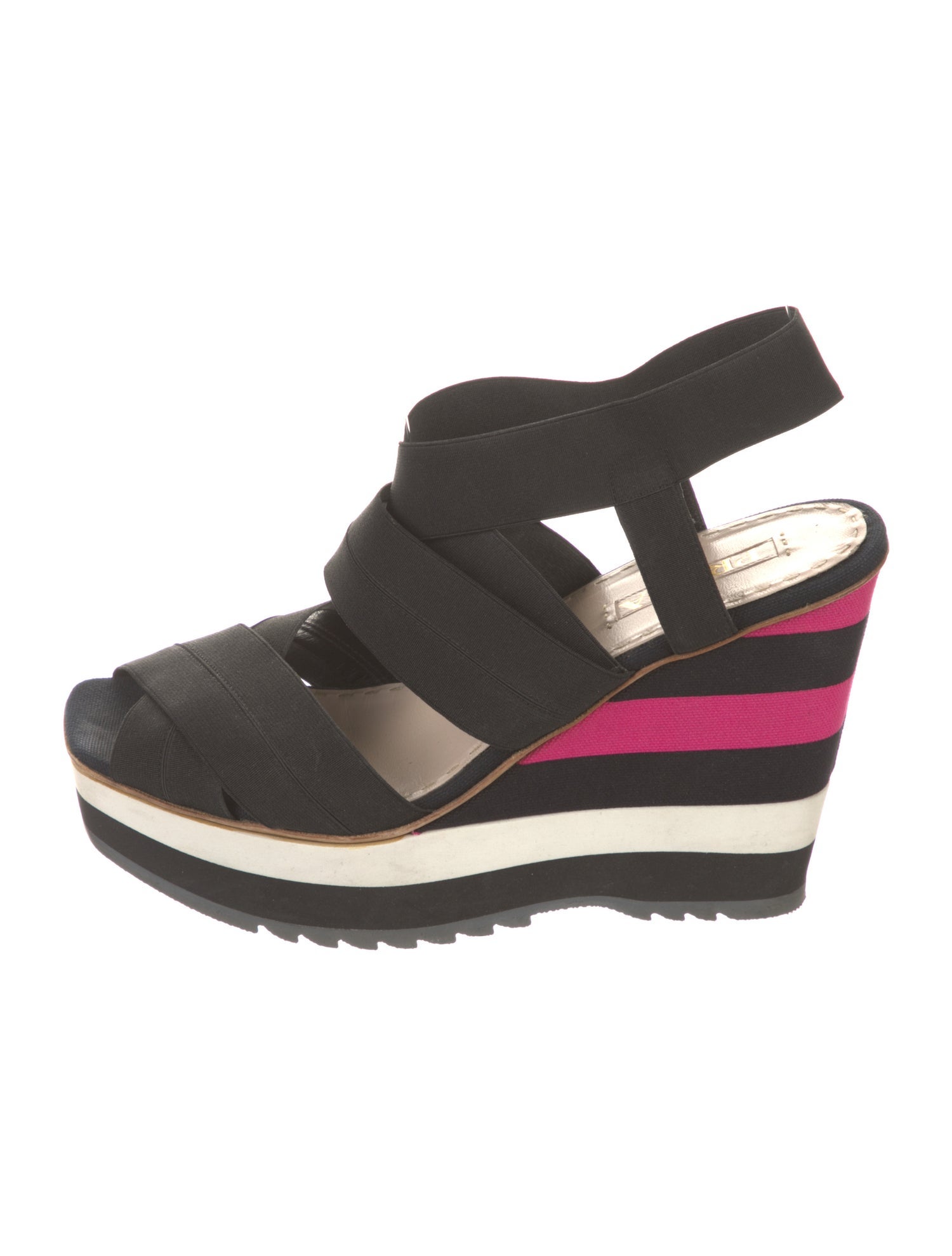 Prada Cutout Accent Sandals