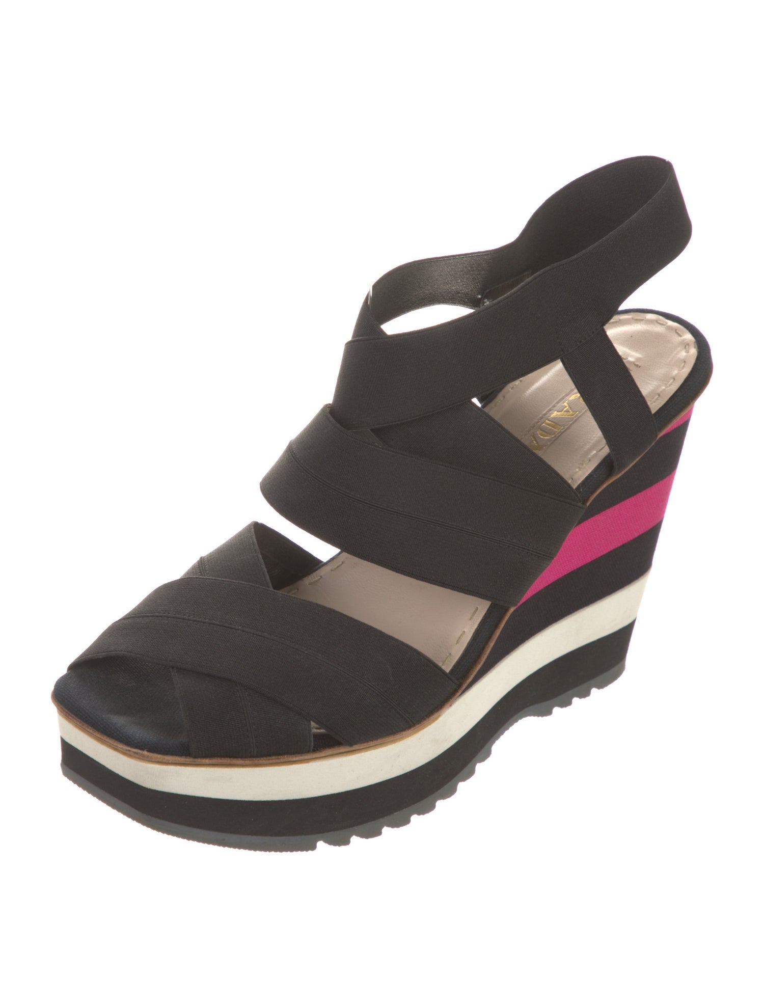 Prada Cutout Accent Sandals