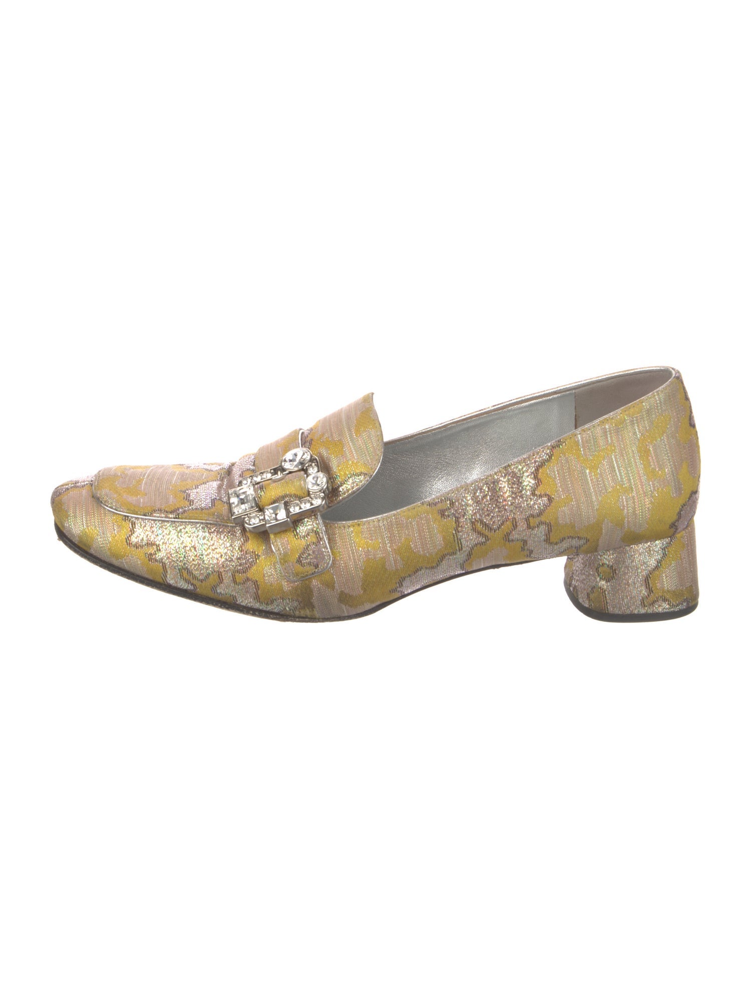 Prada Patterned Crystal Embellishments Pumps