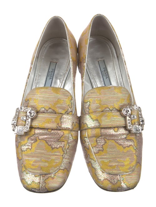 Prada Patterned Crystal Embellishments Pumps