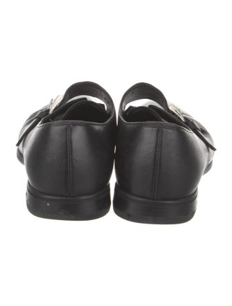 Prada Saffiano Leather Patent Leather Oxfords