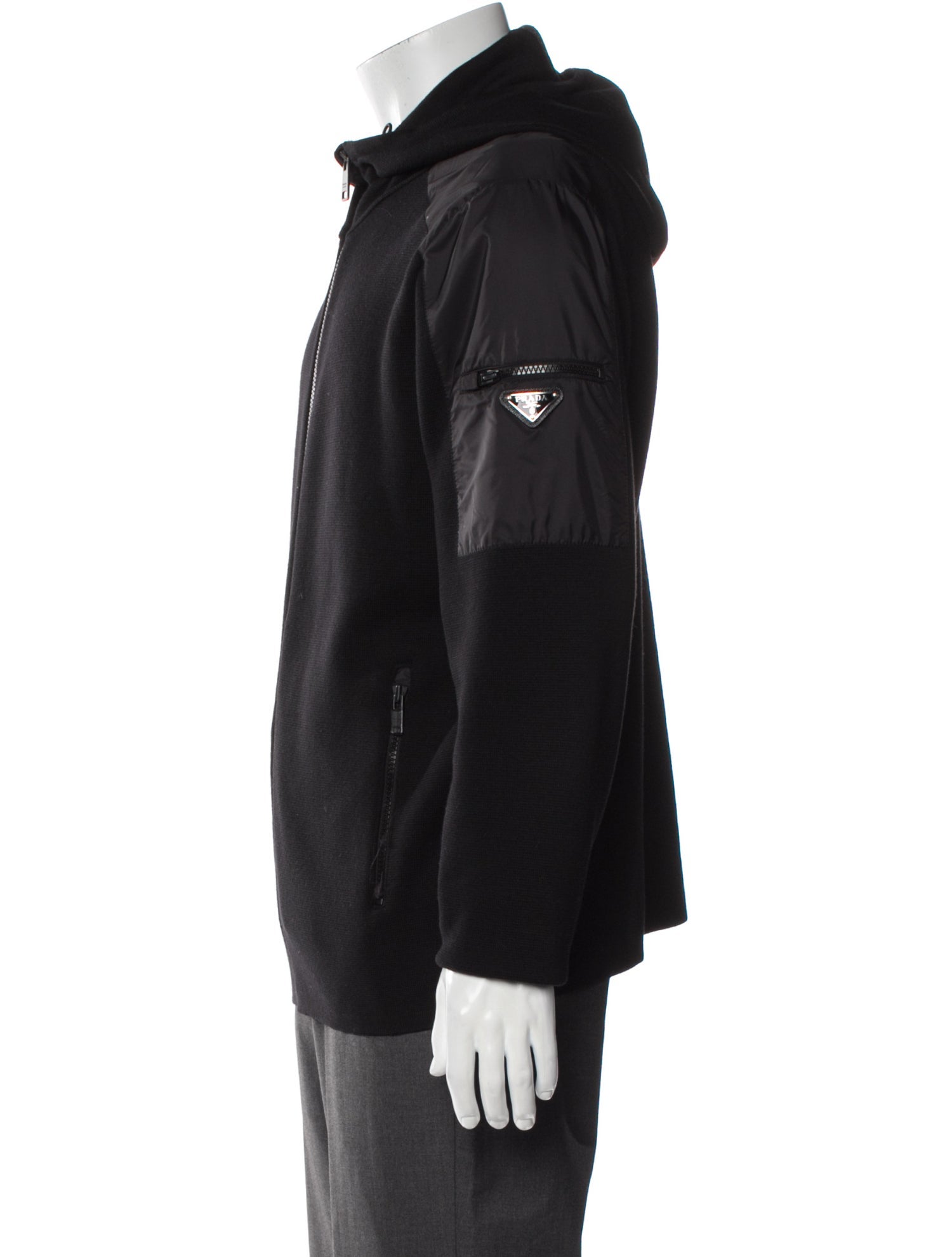 Prada 2019 Enameled Metal Triangle Windbreaker