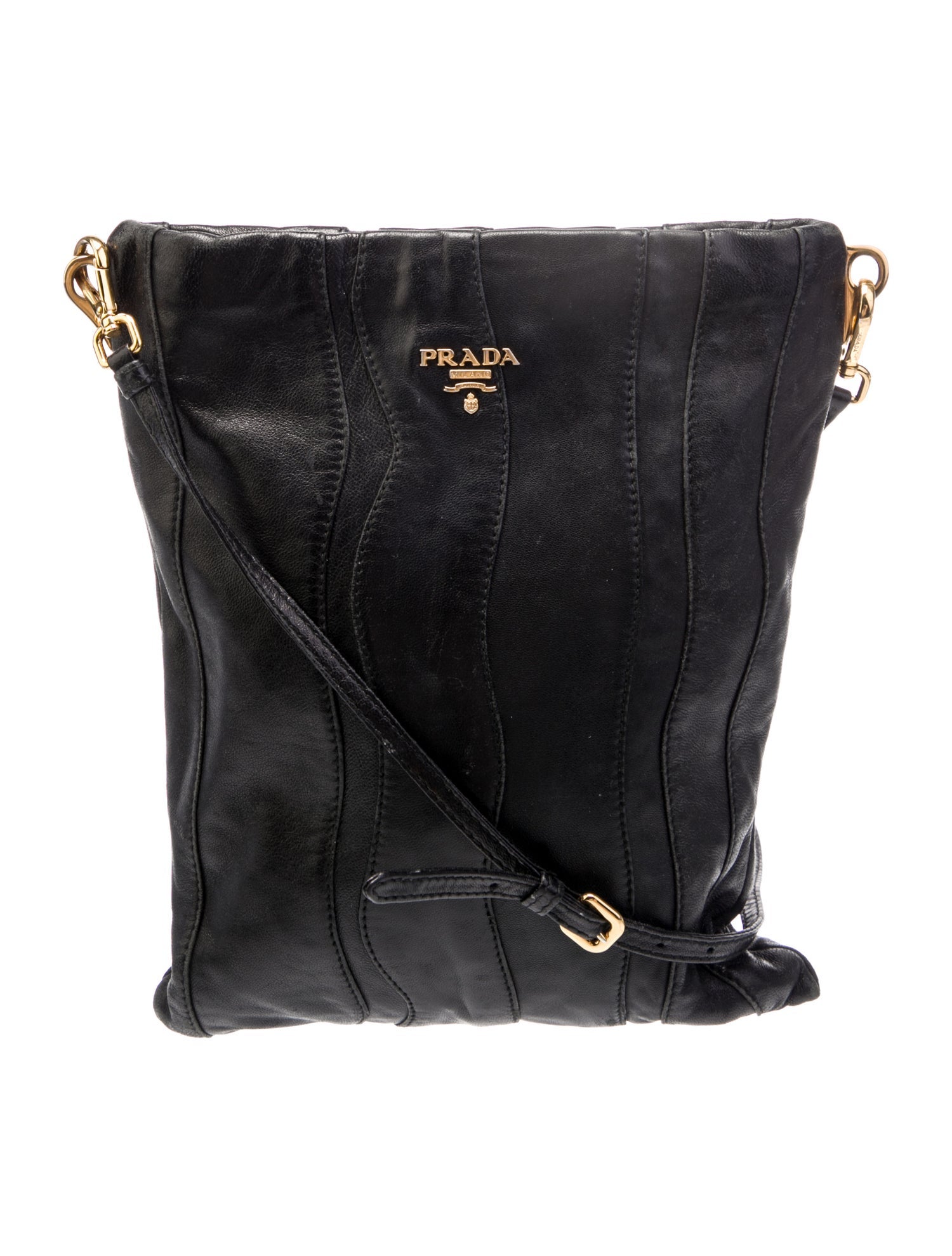 Prada Nappa Stripes Leather Crossbody Bag