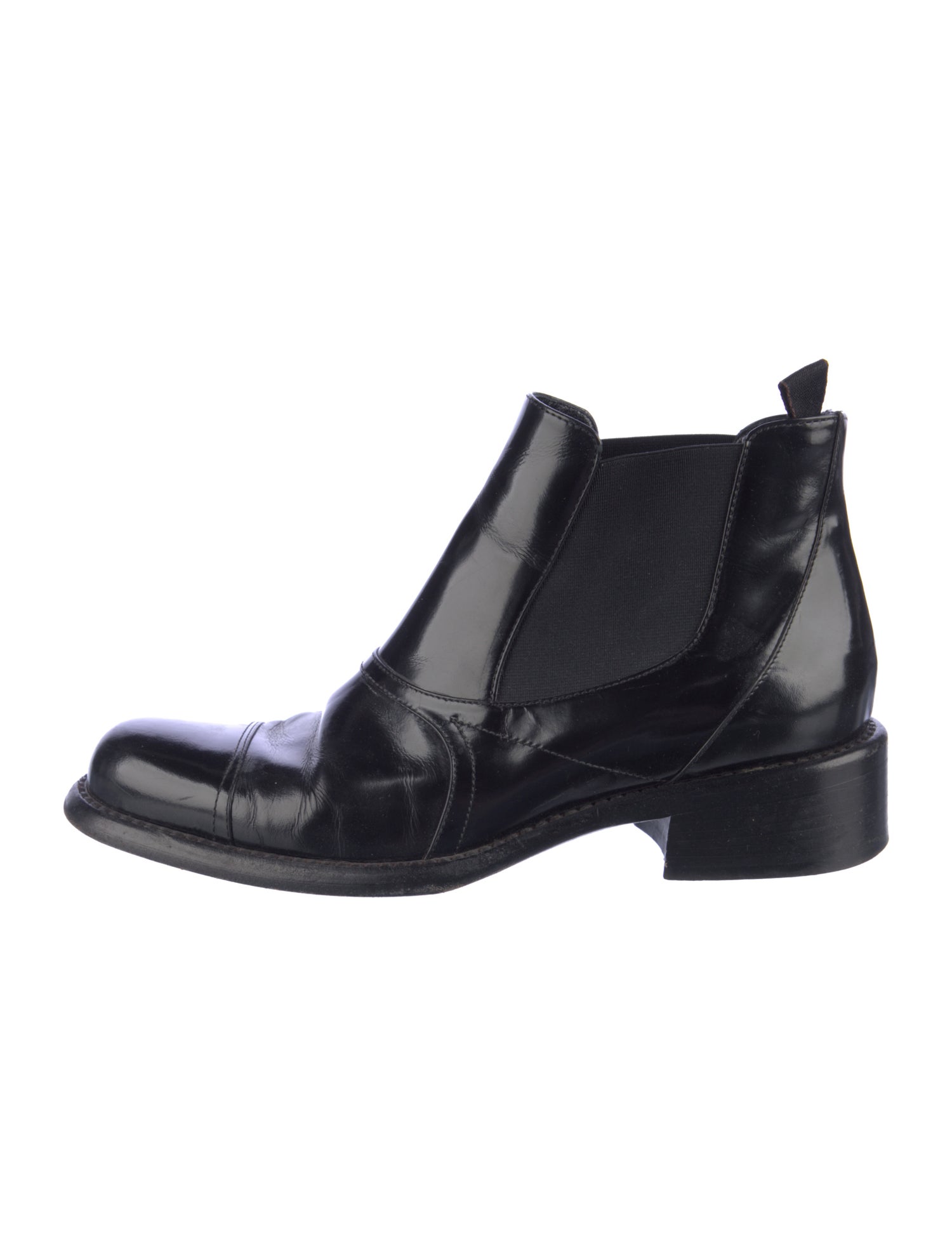 Prada Leather Chelsea Boots