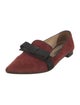 Prada Suede Bow Accents Loafers