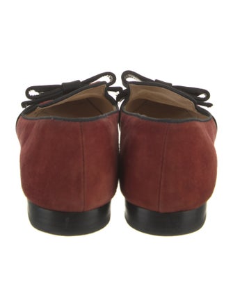 Prada Suede Bow Accents Loafers