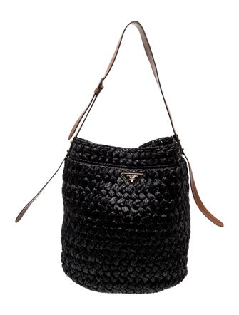 Prada Enameled Metal Triangle Hobo