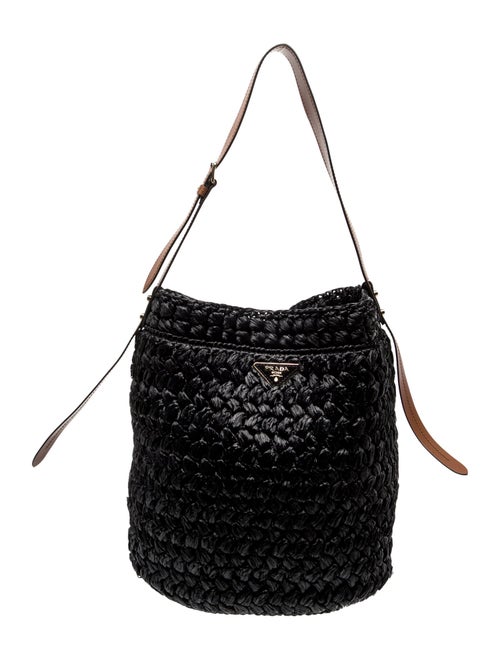 Prada Enameled Metal Triangle Hobo