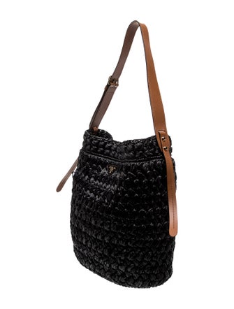 Prada Enameled Metal Triangle Hobo